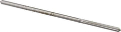 Made in USA - 0.1615" High Speed Steel 6 Flute Chucking Reamer - Straight Flute, 0.153" Straight Shank, 1-1/8" Flute Length, 4-1/2" OAL - Industrial Tool & Supply