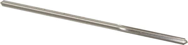 Made in USA - 0.164" High Speed Steel 6 Flute Chucking Reamer - Straight Flute, 0.153" Straight Shank, 1-1/8" Flute Length, 4-1/2" OAL - Industrial Tool & Supply