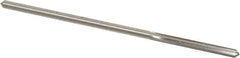 Made in USA - 0.164" High Speed Steel 6 Flute Chucking Reamer - Straight Flute, 0.153" Straight Shank, 1-1/8" Flute Length, 4-1/2" OAL - Industrial Tool & Supply