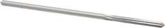 Made in USA - 0.1645" High Speed Steel 6 Flute Chucking Reamer - Straight Flute, 0.153" Straight Shank, 1-1/8" Flute Length, 4-1/2" OAL - Industrial Tool & Supply