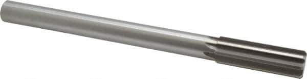 Made in USA - 0.874" High Speed Steel 8 Flute Chucking Reamer - Straight Flute, 3/4" Straight Shank, 2-5/8" Flute Length, 10" OAL - Industrial Tool & Supply