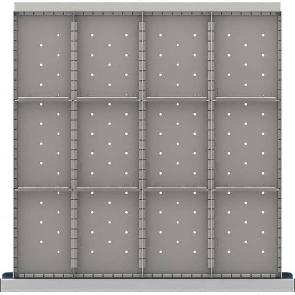 LISTA - 12-Compartment Drawer Divider Layout for 3.15" High Drawers - Industrial Tool & Supply