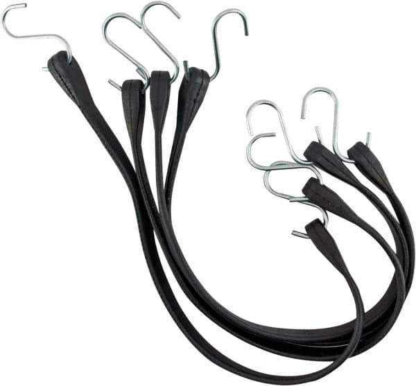 Erickson Manufacturing - Tarp Strap with S Hook - 10, 15, 21, 31" OAL, Black - Industrial Tool & Supply