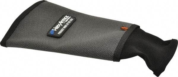 HexArmor - Size S, Gray/Black SuperFabric Cut & Puncture Resistant Sleeve - 9" Long Sleeve, Cut Resistance Level 5, Made with Thumb Hole - Industrial Tool & Supply