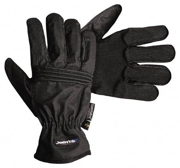 HexArmor - Size L (9), ANSI Cut Lvl A9, Puncture Lvl 3, Abrasion Lvl 5, Silicone Rubber Coated Cut & Puncture Resistant Gloves - 11" Long, Fully Coated Coated, SuperFabric Lining, Black, Paired - Industrial Tool & Supply