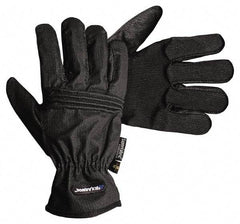 HexArmor - Size M (8), ANSI Cut Lvl A9, Puncture Lvl 3, Abrasion Lvl 5, Silicone Rubber Coated Cut & Puncture Resistant Gloves - 10.5" Long, Fully Coated Coated, SuperFabric Lining, Black, Paired - Industrial Tool & Supply