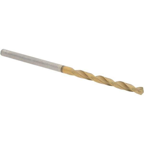 Guhring - 2.1mm 118° High Speed Steel Jobber Drill - TiN Finish, Right Hand Cut, Spiral Flute, Straight Shank, 49mm OAL, Standard Point - Industrial Tool & Supply