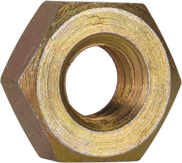 Made in USA - 5/16-18 UN Steel Right Hand Machine Screw Hex Nut - 9/16" Across Flats, 0.225" High, Cadmium-Plated Finish - Industrial Tool & Supply