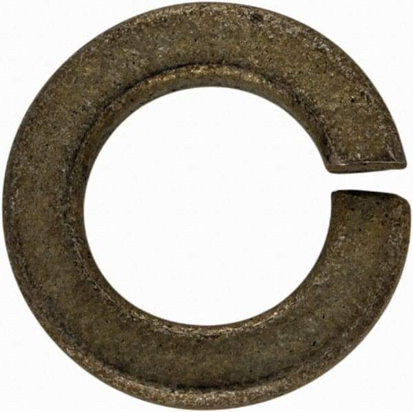 Made in USA - #8, 0.04" Thick Split Lock Washer - Spring Steel, Zinc Yellow Dichromate Finish, 0.167" Min ID, 0.174" Max ID, 0.293" Max OD - Industrial Tool & Supply