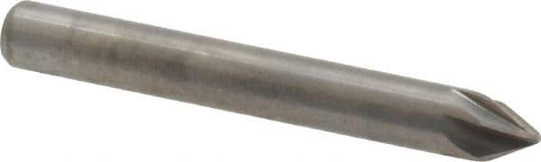 M.A. Ford - 3/16" Head Diam, 3/16" Shank Diam, 6 Flute 60° Solid Carbide Countersink - Bright Finish, 1-1/2" OAL, 0.04" Nose Diam, Single End, Straight Shank, Right Hand Cut - Industrial Tool & Supply