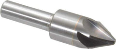 M.A. Ford - 5/8" Head Diam, 3/8" Shank Diam, 6 Flute 60° Solid Carbide Countersink - Bright Finish, 2-3/8" OAL, 0.18" Nose Diam, Single End, Straight Shank, Right Hand Cut - Industrial Tool & Supply