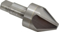 M.A. Ford - 1-1/2" Head Diam, 3/4" Shank Diam, 6 Flute 60° Solid Carbide Countersink - Bright Finish, 3-1/2" OAL, 0.43" Nose Diam, Single End, Straight Shank, Right Hand Cut - Industrial Tool & Supply