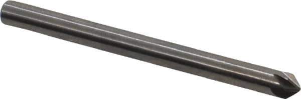 M.A. Ford - 1/8" Head Diam, 1/8" Shank Diam, 6 Flute 82° Solid Carbide Countersink - Bright Finish, 1-1/2" OAL, 0.03" Nose Diam, Single End, Straight Shank, Right Hand Cut - Industrial Tool & Supply
