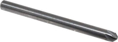 M.A. Ford - 1/8" Head Diam, 1/8" Shank Diam, 6 Flute 90° Solid Carbide Countersink - Bright Finish, 1-1/2" OAL, 0.03" Nose Diam, Single End, Straight Shank, Right Hand Cut - Industrial Tool & Supply