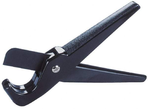 Made in USA - 1-1/4" Pipe Capacity, Tube & Pipe Cutter - Cuts Plastic Pipe and Hose, Use with 1-1/4 Inch Plastic Pipe - Industrial Tool & Supply