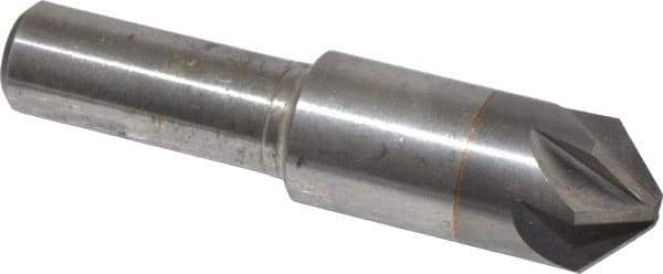 M.A. Ford - 1/2" Head Diam, 3/8" Shank Diam, 6 Flute 90° Solid Carbide Countersink - Bright Finish, 2-1/8" OAL, 0.15" Nose Diam, Single End, Straight Shank, Right Hand Cut - Industrial Tool & Supply