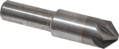 M.A. Ford - 1/2" Head Diam, 3/8" Shank Diam, 6 Flute 90° Solid Carbide Countersink - Bright Finish, 2-1/8" OAL, 0.15" Nose Diam, Single End, Straight Shank, Right Hand Cut - Industrial Tool & Supply