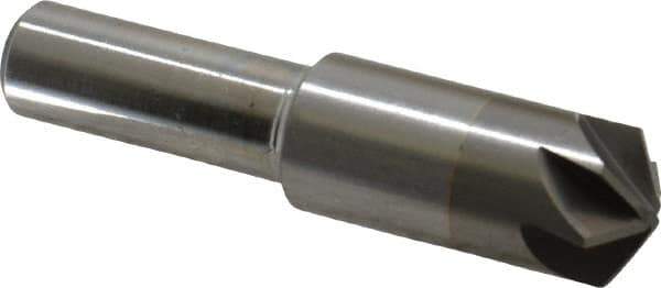 M.A. Ford - 1/2" Head Diam, 3/8" Shank Diam, 6 Flute 120° Solid Carbide Countersink - Bright Finish, 2-1/8" OAL, 0.15" Nose Diam, Single End, Straight Shank, Right Hand Cut - Industrial Tool & Supply