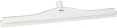 Vikan - 24" Rubber Blade Floor Squeegee - Double Edge, White, Plastic Holder - Industrial Tool & Supply