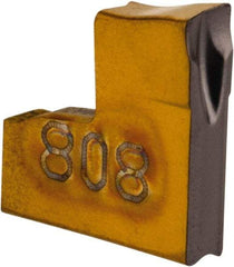 Iscar - TAGR J IC808 Grade, 0.0787" Cutting Width, Carbide Cutoff Insert - 6° Right Hand Lead Angle, 0.0079" Cnr Rad, TiAlN Coated, Single End - Industrial Tool & Supply