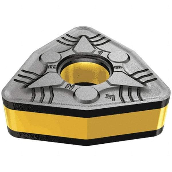 Iscar - WNMG433 NR Grade IC5010 Carbide Turning Insert - TiCN/Al2O3/TiN Finish, 80° Trigon, 1/2" Inscr Circle, 3/16" Thick, 3/64" Corner Radius - Industrial Tool & Supply