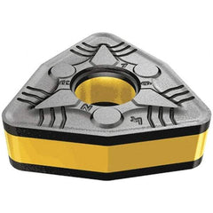 Iscar - WNMG433 NR Grade IC5010 Carbide Turning Insert - TiCN/Al2O3/TiN Finish, 80° Trigon, 1/2" Inscr Circle, 3/16" Thick, 3/64" Corner Radius - Industrial Tool & Supply