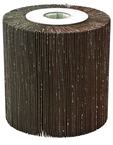 4 x 4 x 3/4" AO - 80 Grit - Aluminum Oxide Flap Wheel Drum with Keyhole - For Metal Surface Drum Sander - Industrial Tool & Supply
