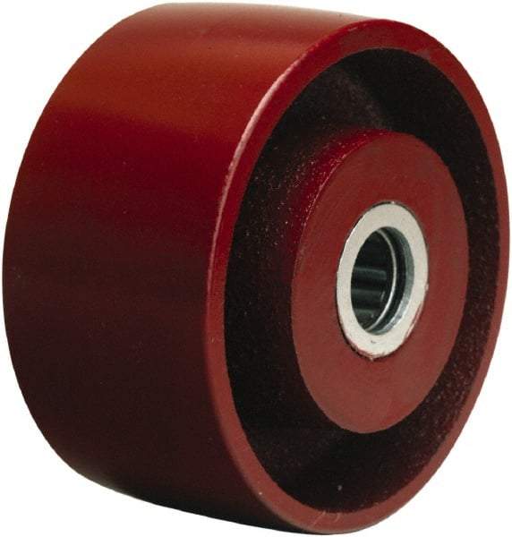 Hamilton - 4 Inch Diameter x 2 Inch Wide, Cast Iron Caster Wheel - 1,000 Lb. Capacity, 2-1/4 Inch Hub Length, 3/4 Inch Axle Diameter, Straight Roller Bearing - Industrial Tool & Supply