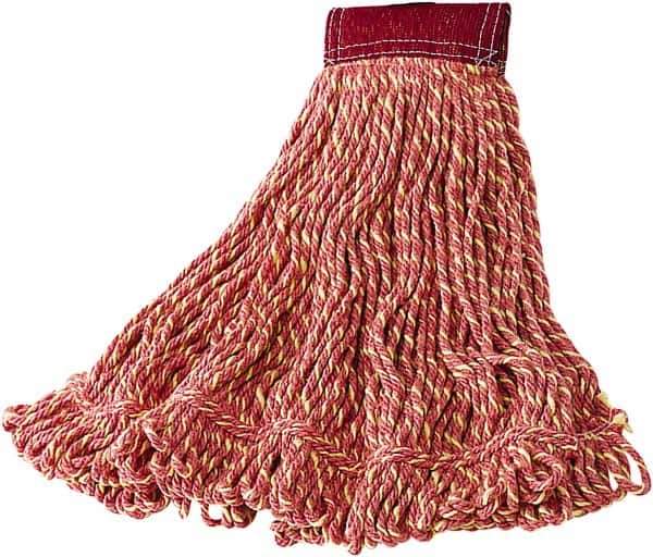Rubbermaid - Green Head Band, Medium Blended Fiber Loop End Mop Head - Industrial Tool & Supply