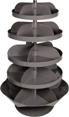 Durham - 2,650 Lb Capacity, 22" Deep x 65-3/4" High, Rotating Bin Rack - 1 Side, Gray Steel Bins - Industrial Tool & Supply