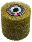 4 x 2-3/4 x 5/8-11" Brass Plated wire .030 - Wire Brush for Right Angle Grinders - Industrial Tool & Supply