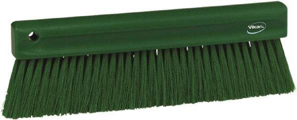 Vikan - Polyester Counter Brush - 2" Bristle Length, 11" Long x 1-1/4" Wide Head, Green - Industrial Tool & Supply