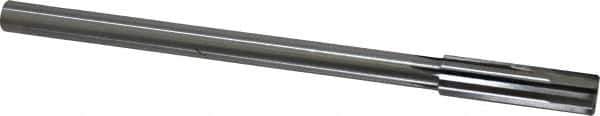 Made in USA - 35/64" Carbide-Tipped 6 Flute Chucking Reamer - Straight Flute, Straight Shank, 2" Flute Length, 8" OAL - Industrial Tool & Supply