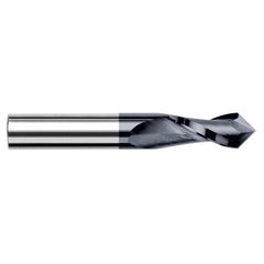 0.1875″ (3/16″) Cutter Diameter × 0.6250″ (5/8″) Length of Cut × 90° included Carbide Drill/End Mill, 2 Flutes, AlTiN Coated
