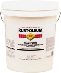 Rust-Oleum - 5 Gal Can Satin Clear Floor Coating - 150 to 300 Sq Ft/Gal Coverage, 37 g/L VOC Content - Industrial Tool & Supply