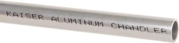 Made in USA - 6' Long, 1/2" OD, 6061-T6 Aluminum Tube - 0.049" Wall Thickness - Industrial Tool & Supply