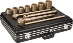 Ampco - 11 Piece 3/4" Drive Socket Set - 6 Points, 36mm to 60mm Range, Metric Measurement Standard - Industrial Tool & Supply