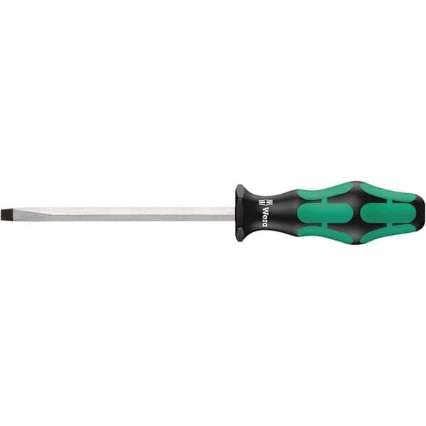 Wera - 10mm Blade Width, Slotted Screwdriver - 200mm Blade Length, Hexagon Shank, Ergonomic Handle - Industrial Tool & Supply