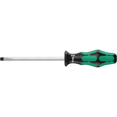Wera - 8mm Blade Width, Slotted Screwdriver - 150mm Blade Length, Hexagon Shank, Ergonomic Handle - Industrial Tool & Supply