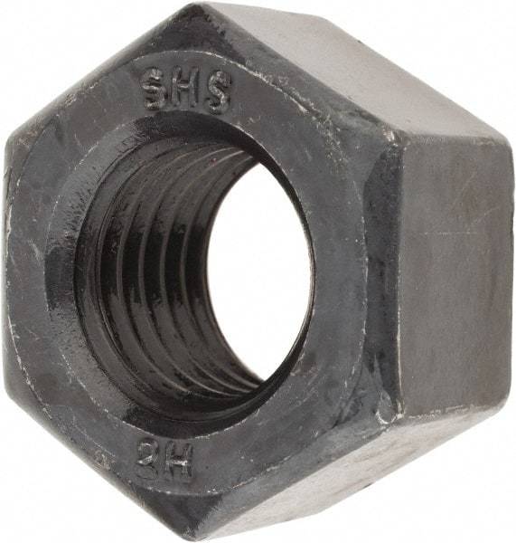 Value Collection - 3/4-10 UNC Steel Right Hand Heavy Hex Nut - 1-1/4" Across Flats, 47/64" High, Uncoated, 2B Class of Fit - Industrial Tool & Supply