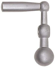 Jergens - 7/8" Hub Height Crank Handle - 1/2" Bore, 5" Center to Center, Steel - Industrial Tool & Supply