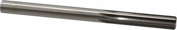 Made in USA - 25/64" High Speed Steel 6 Flute Chucking Reamer - Straight Flute, 25/64" Straight Shank, 1-3/4" Flute Length, 5-1/8" OAL - Industrial Tool & Supply