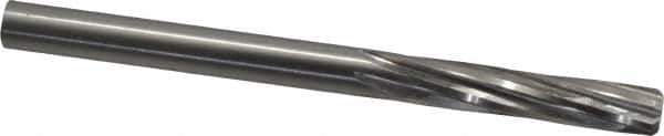 Made in USA - Letter U High Speed Steel 6 Flute Chucking Reamer - Spiral Flute, 0.368" Straight Shank, 1-3/4" Flute Length, 5" OAL - Industrial Tool & Supply