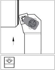 Kennametal - CSKN-MX, Left Hand Cut, 15° Lead Angle, 1" Shank Height x 1" Shank Width, Negative Rake Indexable Turning Toolholder - 6" OAL, SN..X45. Insert Compatibility, Series Top Notch - Industrial Tool & Supply