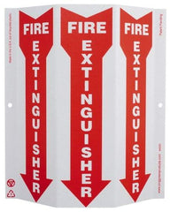 NMC - Fire Extinguisher, Rigid Plastic Fire Sign - 9" Wide x 12" High - Industrial Tool & Supply