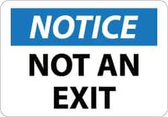 NMC - Notice - Not An Exit, Aluminum Exit Sign - 14" Wide x 10" High - Industrial Tool & Supply