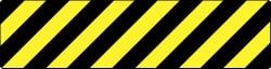 NMC - Blank, Anti-Skid Pressure-Sensitive Vinyl Floor Sign - Rectangle, Black on Yellow, Adhesive Backed, For Exit, Entrance & Directional - Industrial Tool & Supply