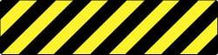 NMC - Blank, Anti-Skid Pressure-Sensitive Vinyl Floor Sign - Rectangle, Black on Yellow, Adhesive Backed, For Exit, Entrance & Directional - Industrial Tool & Supply