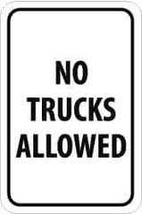 NMC - "Not an Exit", 18" Wide x 24" High, Aluminum Parking Lot Traffic Signs - 0.08" Thick, Black on White, High Intensity Reflectivity, Rectangle, Post Mount - Industrial Tool & Supply