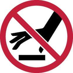 NMC - ISO Label - Black, Red & White, 2" Long x 2" High, Sign Muscle Finish - Industrial Tool & Supply